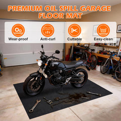 Grefinity oil spill mat with anti-leak TPE backing protects surfaces.