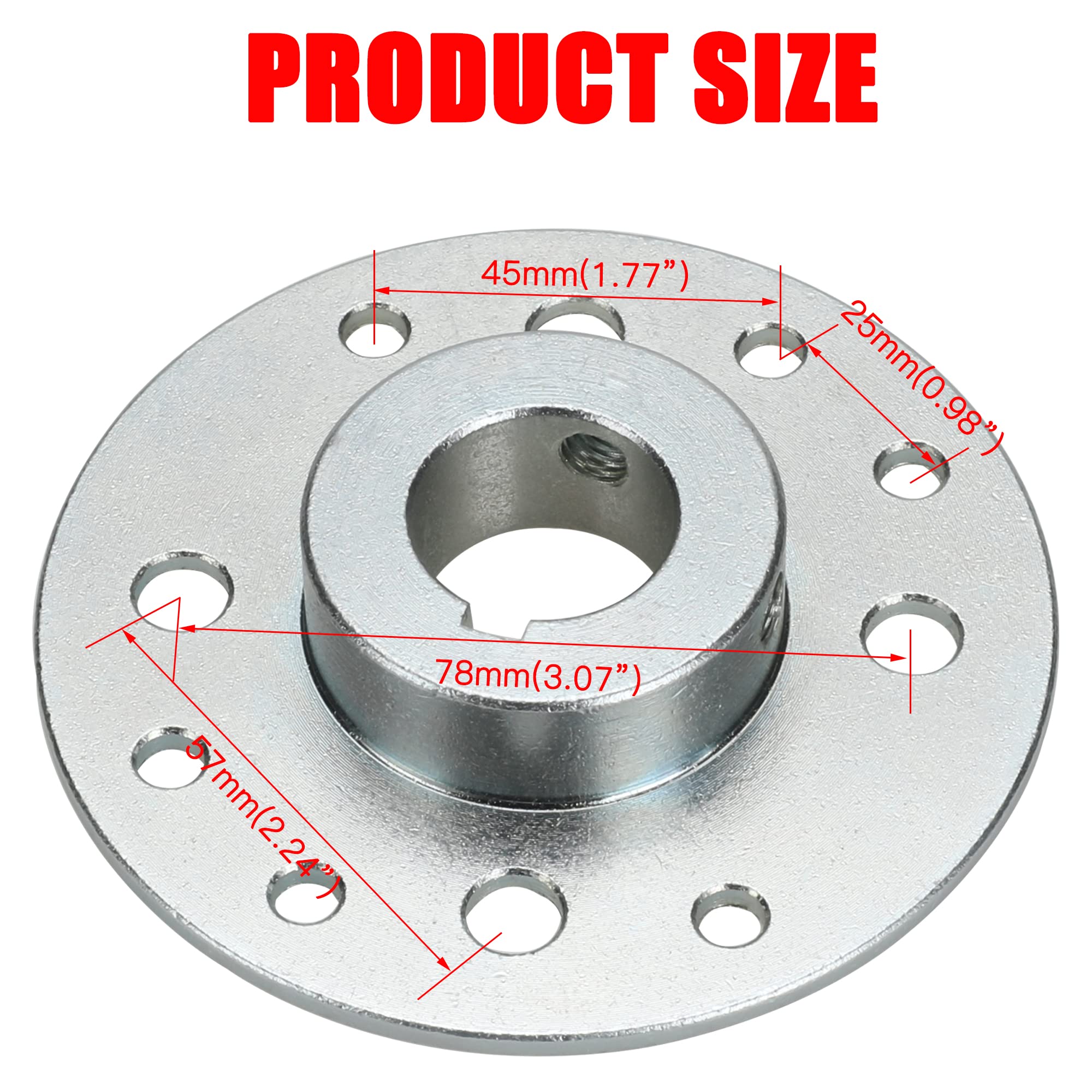 GREHUA 1/4 inch keyway ensures secure sprocket alignment.