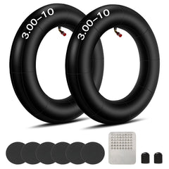 GREHUA 3.00-10 inner tube with bent valve close-up, durable and mount-friendly.