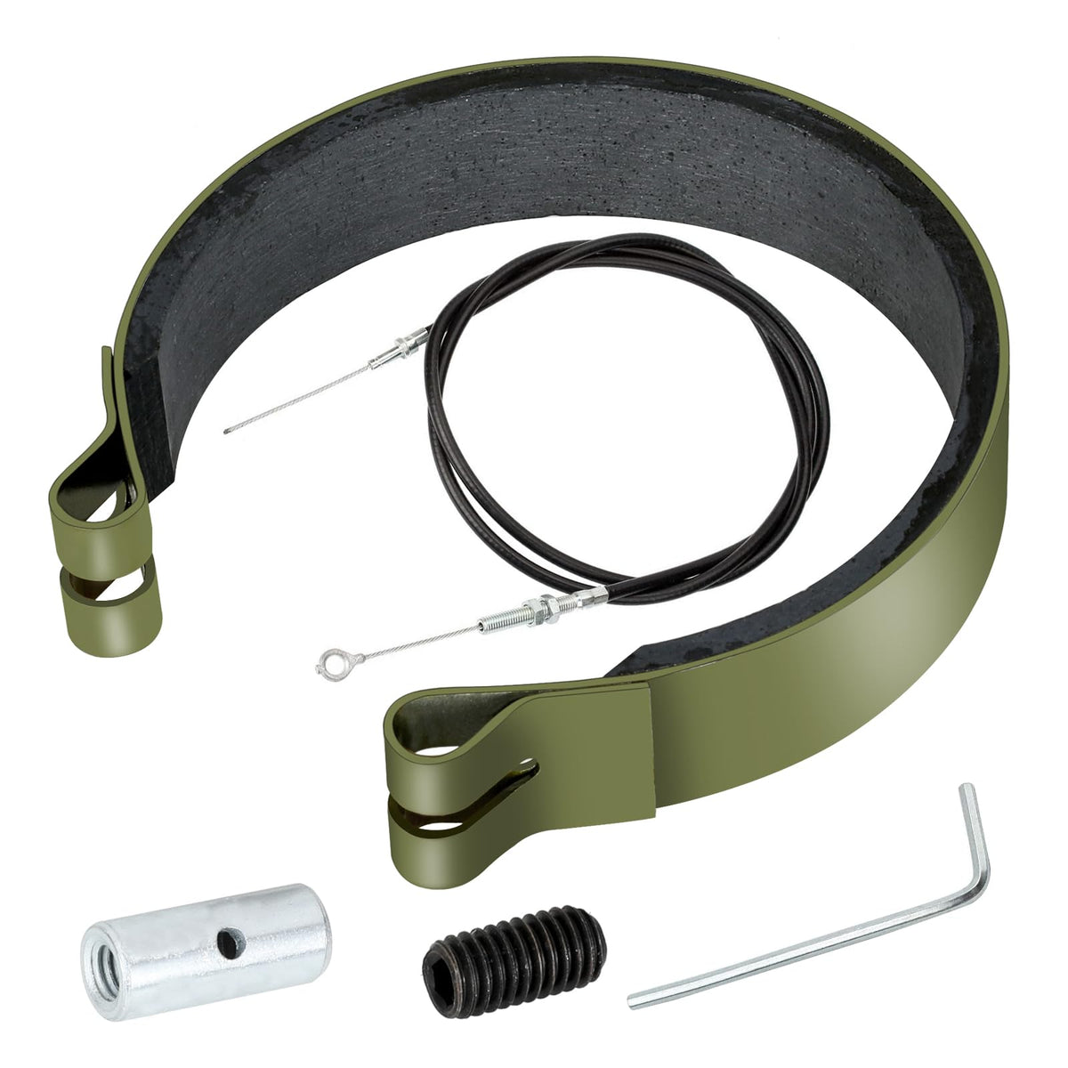 GREHUA 4-inch brake band on a go-kart, showing braking power