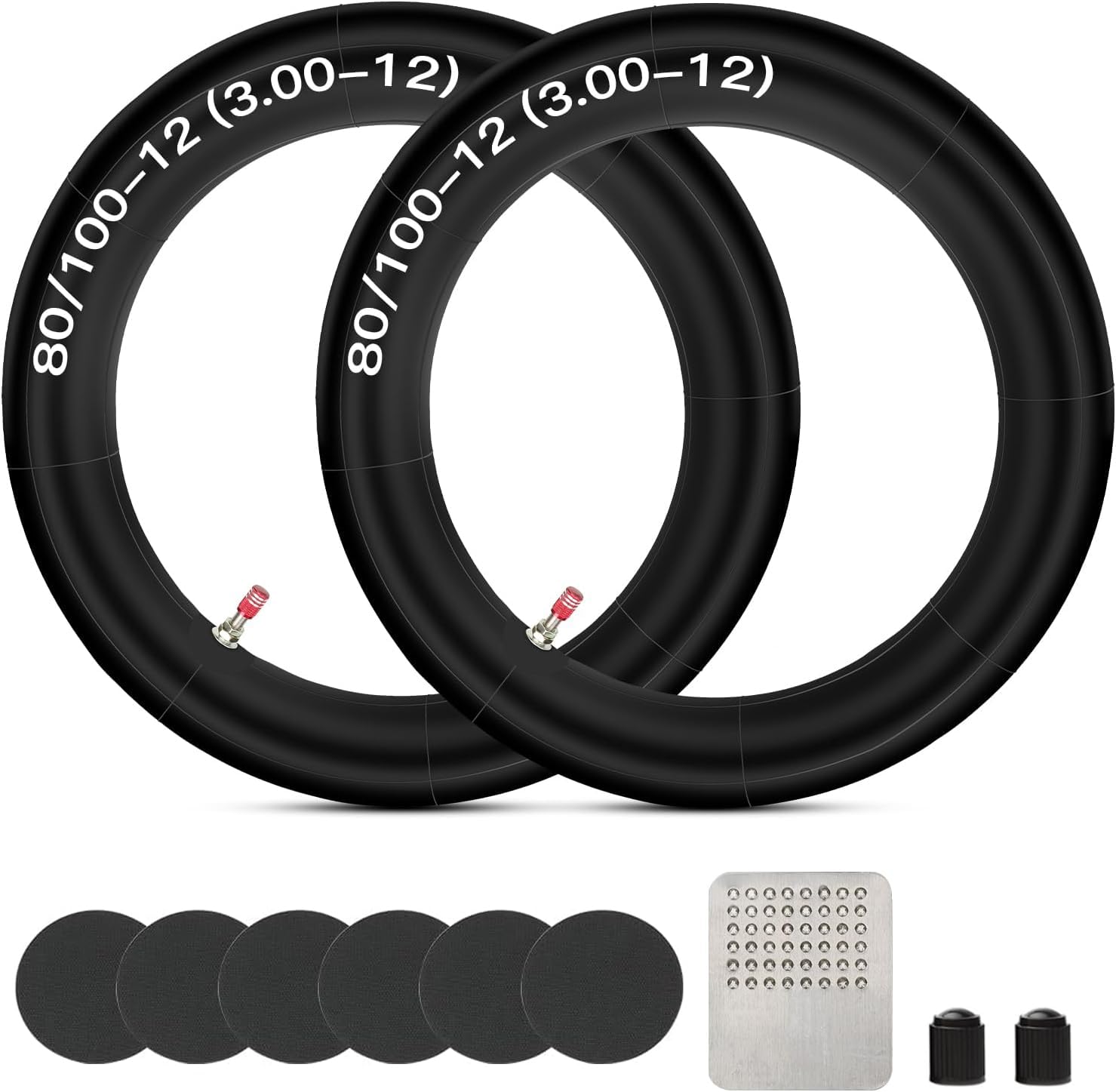 GREHUA 80/100-12 inner tube with straight valve for reliable trail rides