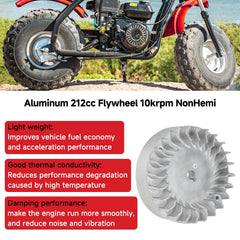 GREHUA aluminum 212cc flywheel with spark plug included for quick installation