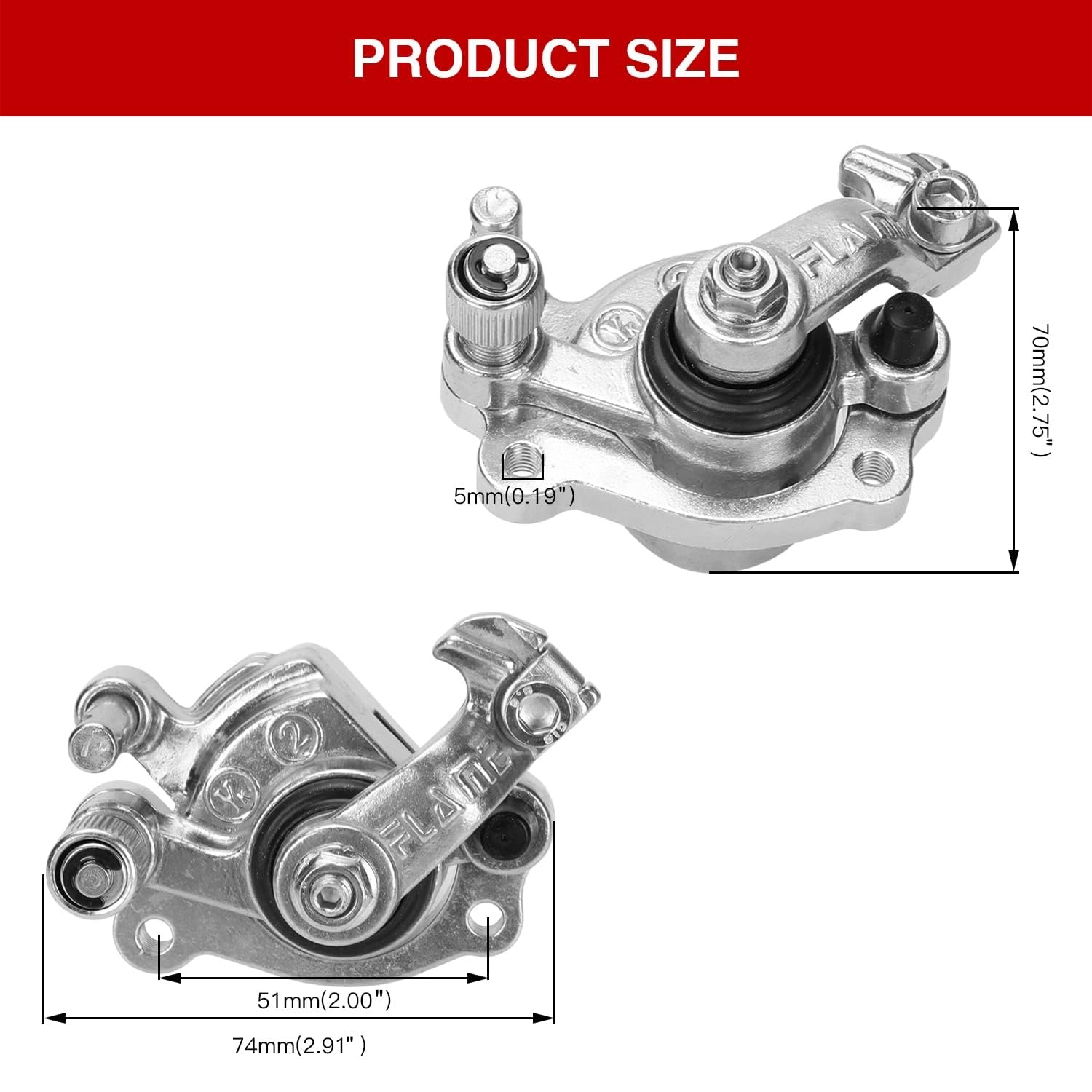 GREHUA metal caliper emphasizes durability under heavy braking conditions.