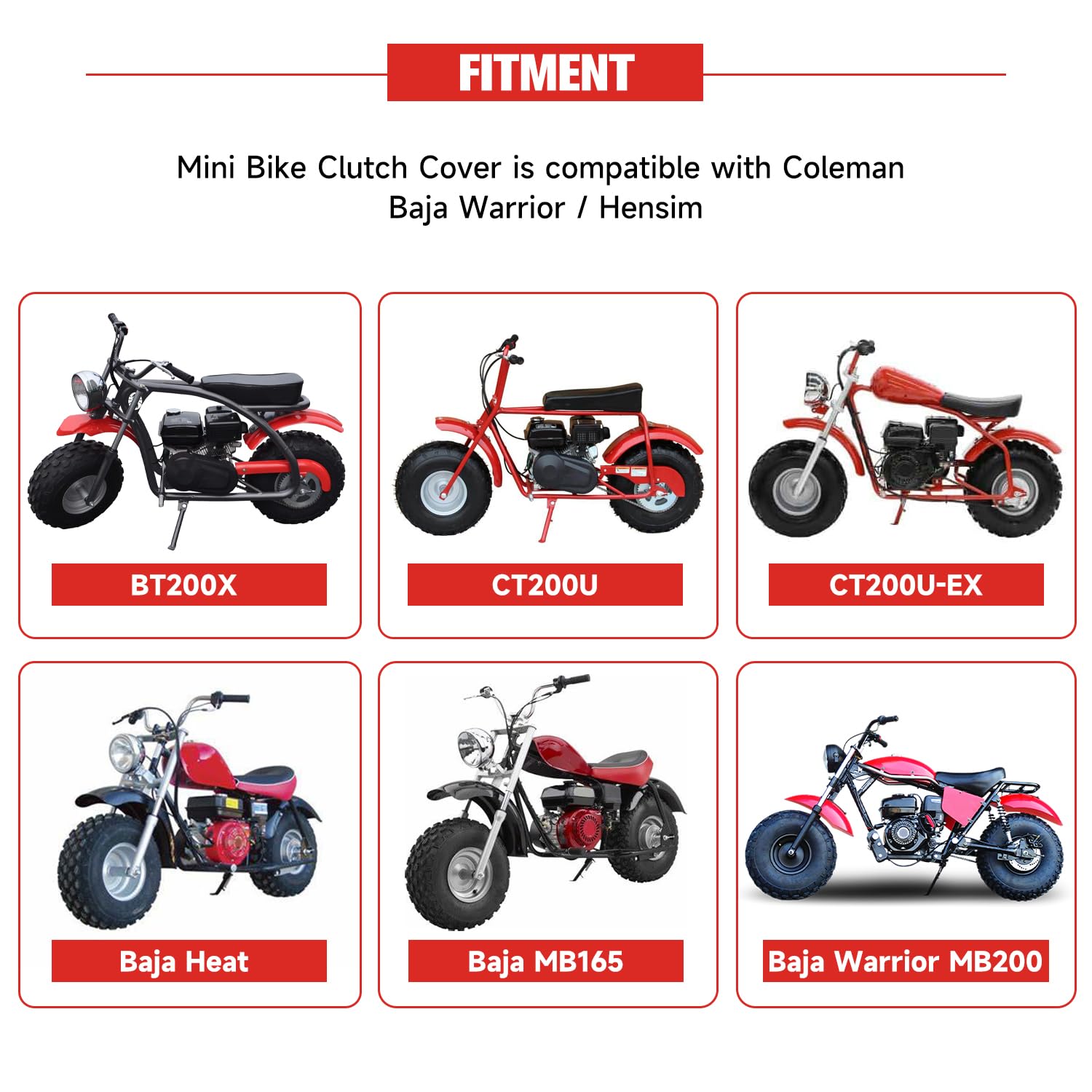 GREHUA mini bike clutch cover for Trail 200 with vented design