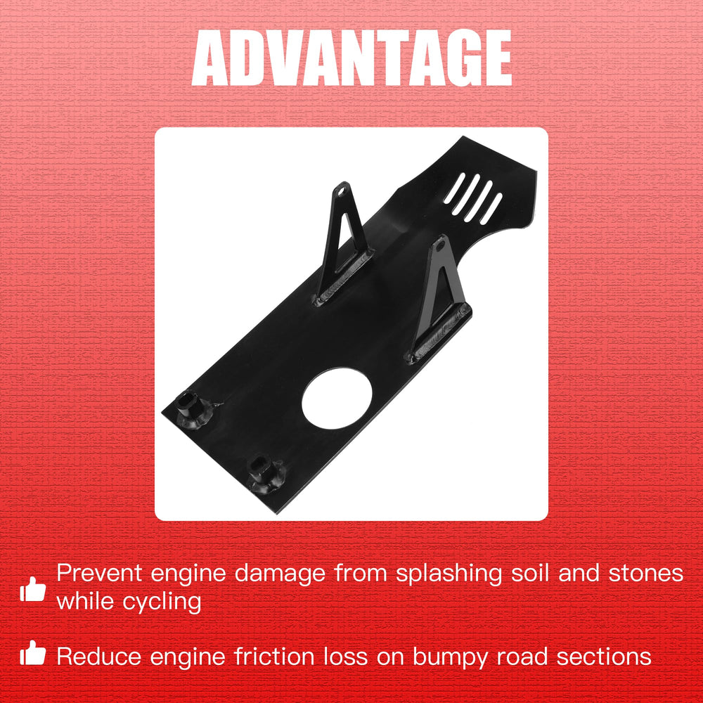 GREHUA skid plate black finish integrates with most bikes for a sleek look.