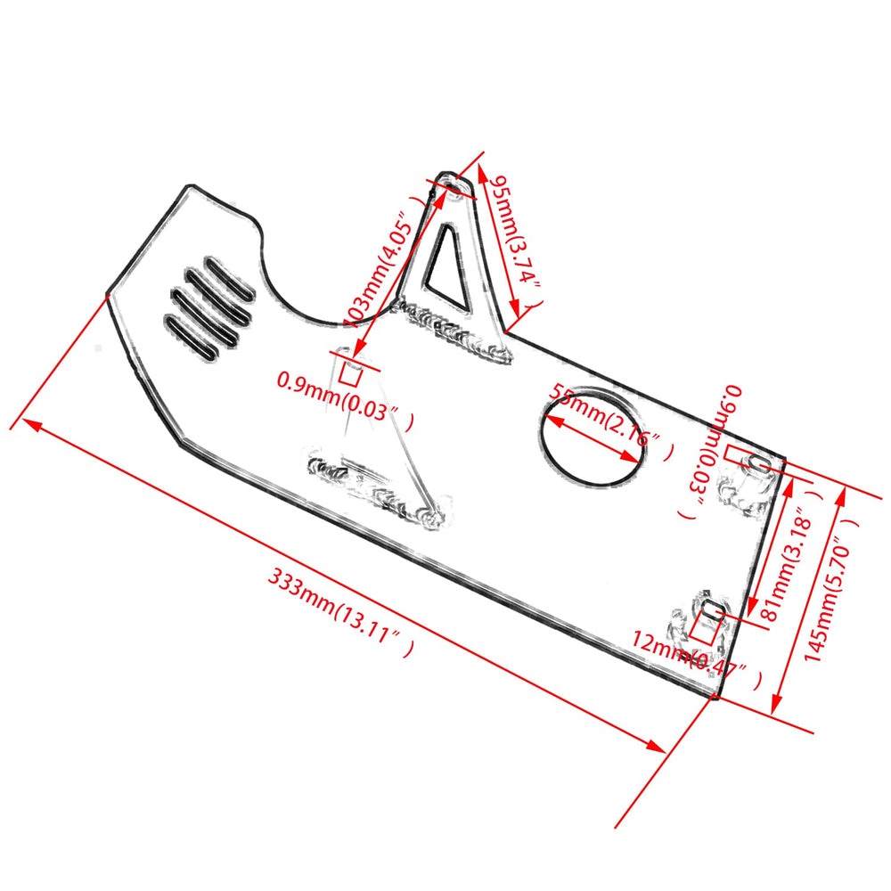 GREHUA skid plate mounting holes simplify installation on diverse pit bikes.