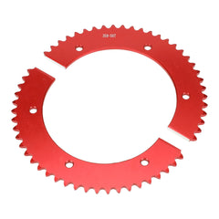 GREHUA split sprocket side view highlights lightweight aluminum design for Predator mini bikes.