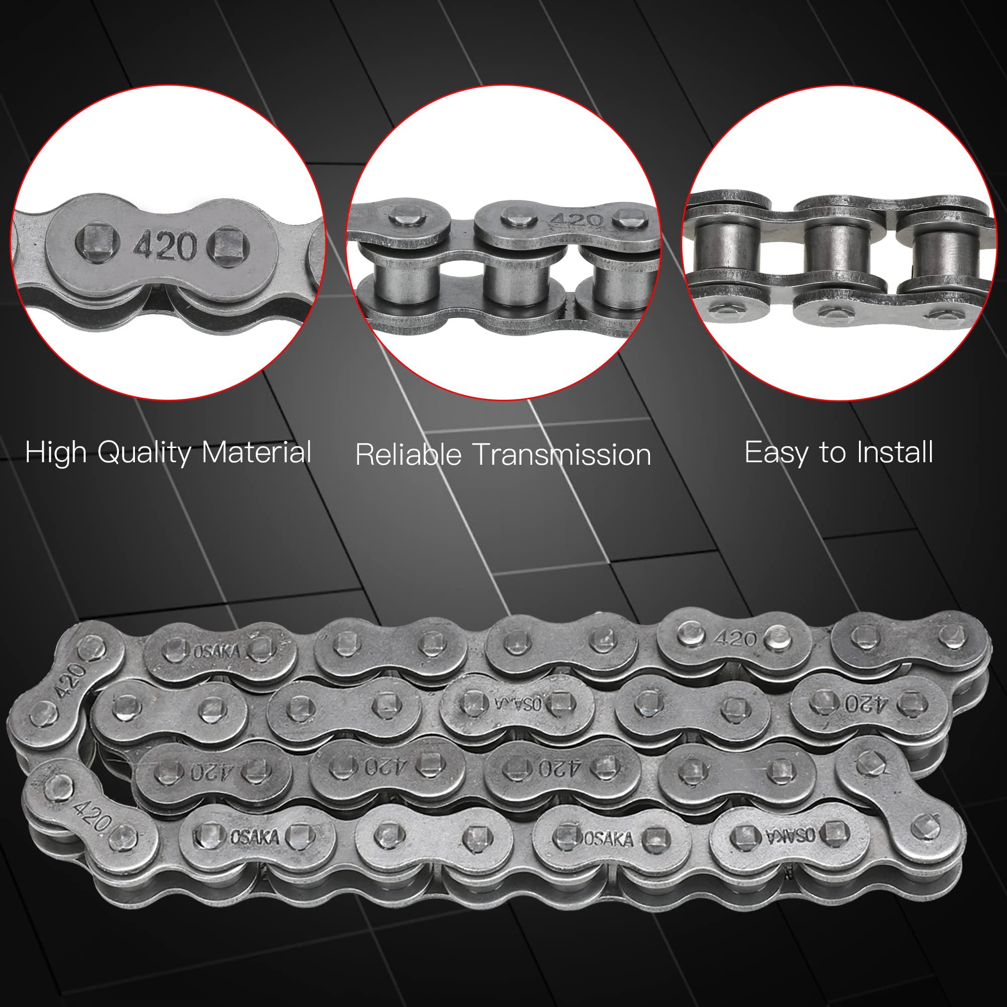 GREHUA swing-arm protection demonstrates chain alignment support.