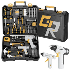 GRENPRO 188pc tool set with cordless drill for versatile home projects