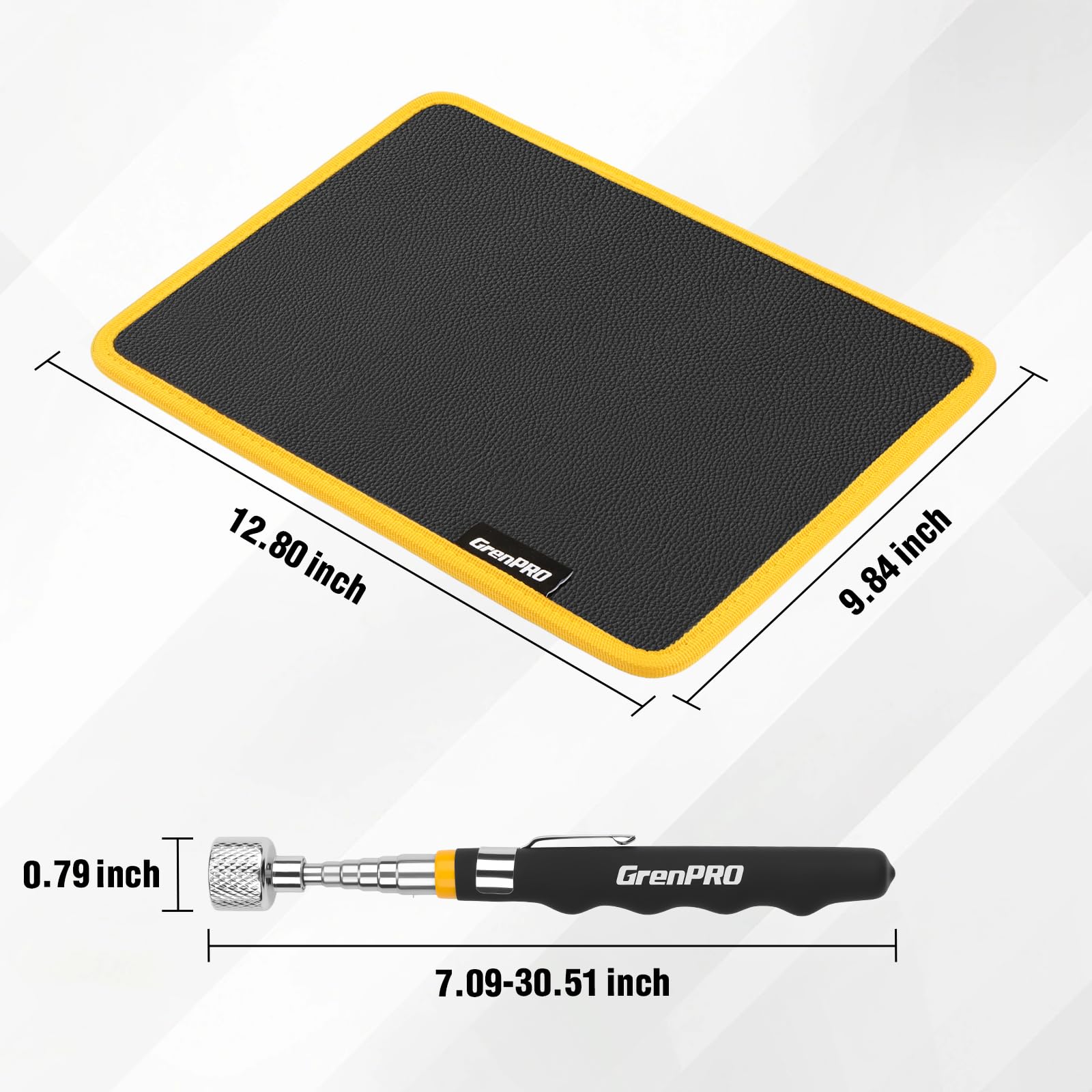 GRENPRO magnetic tool mat used to organize a toolbox drawer