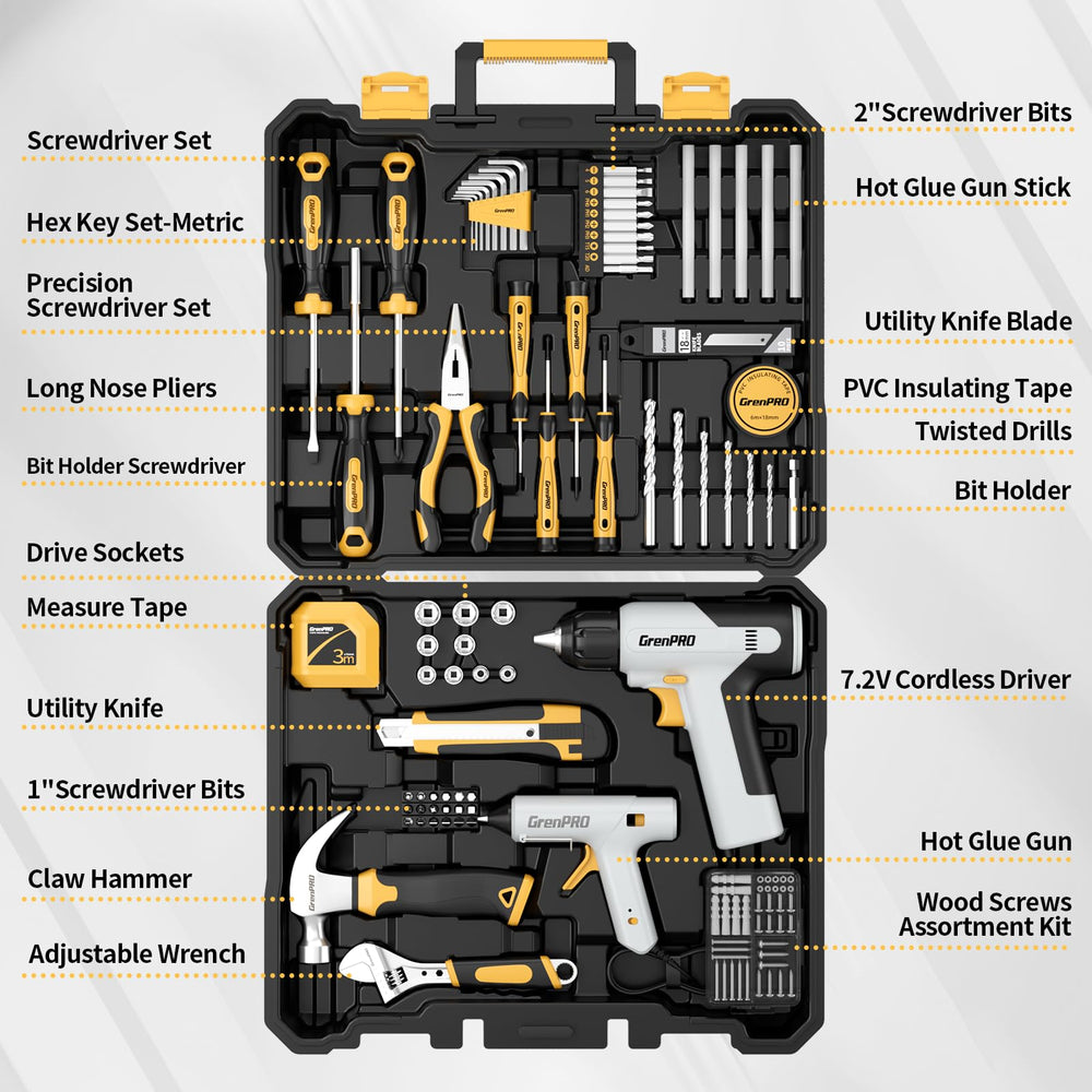GRENPRO portable tool box with embedded grooves for easy transport