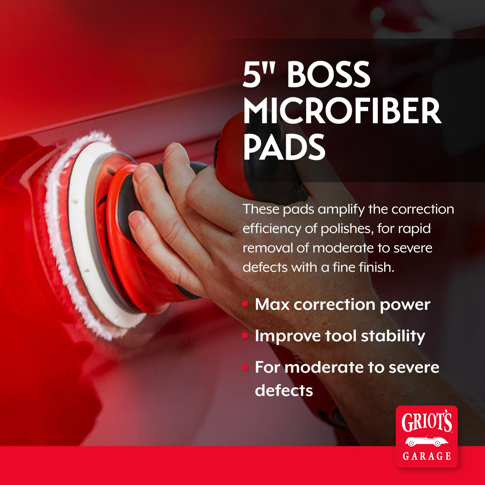 Griot's Garage BOSS pad on orbital polisher for smooth, consistent polishing results
