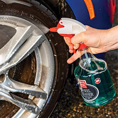 Griot's Garage 11106 wheel cleaner in spray action for easy cleaning.