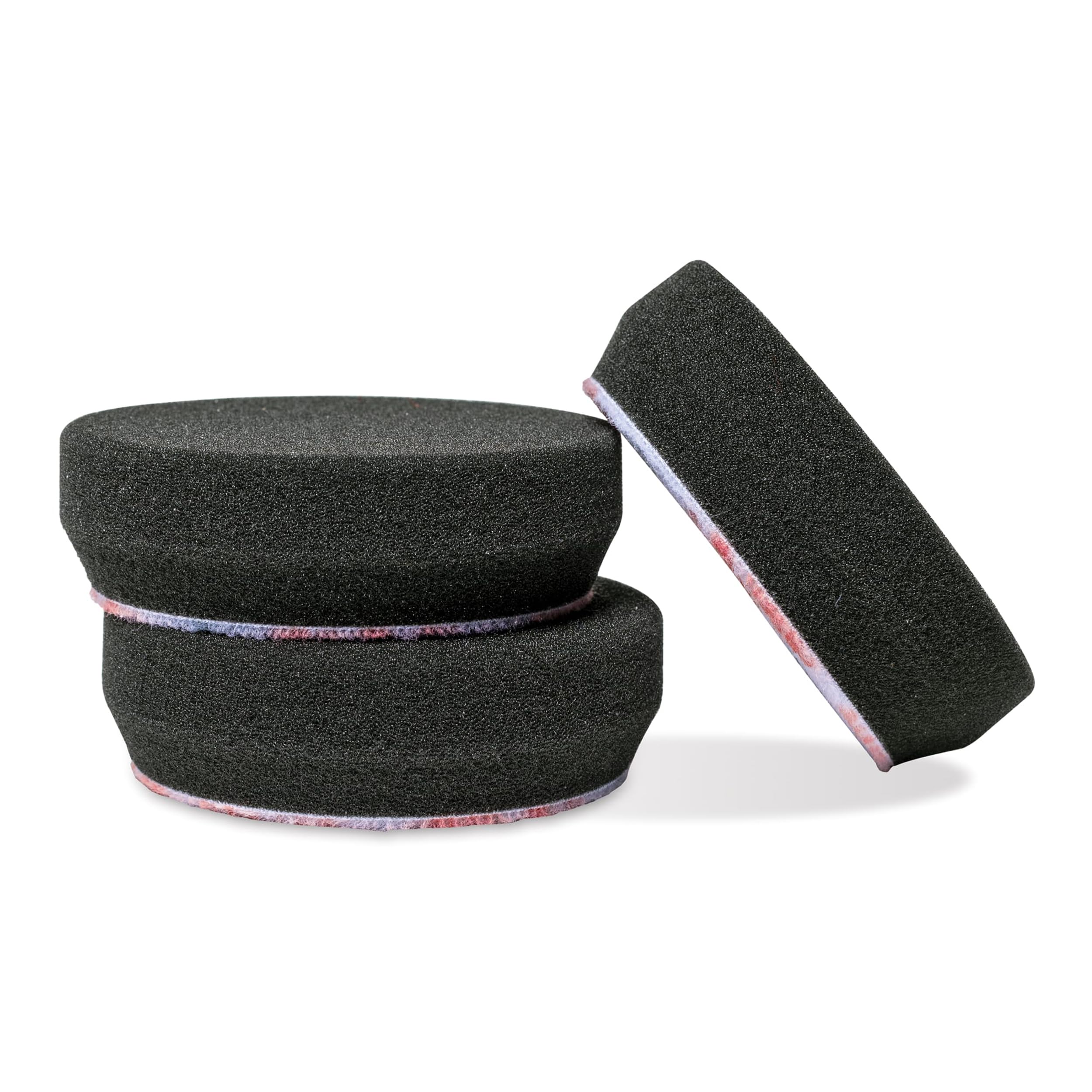 Griot's Garage 3-inch black finishing pad closeup showing delicate-surface texture for swirl removal