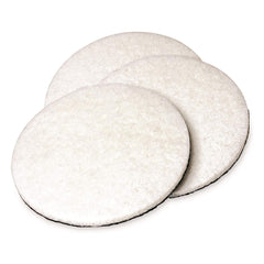 Griot's Garage 3-inch glass polishing pad, front view, removes water spots from glass.