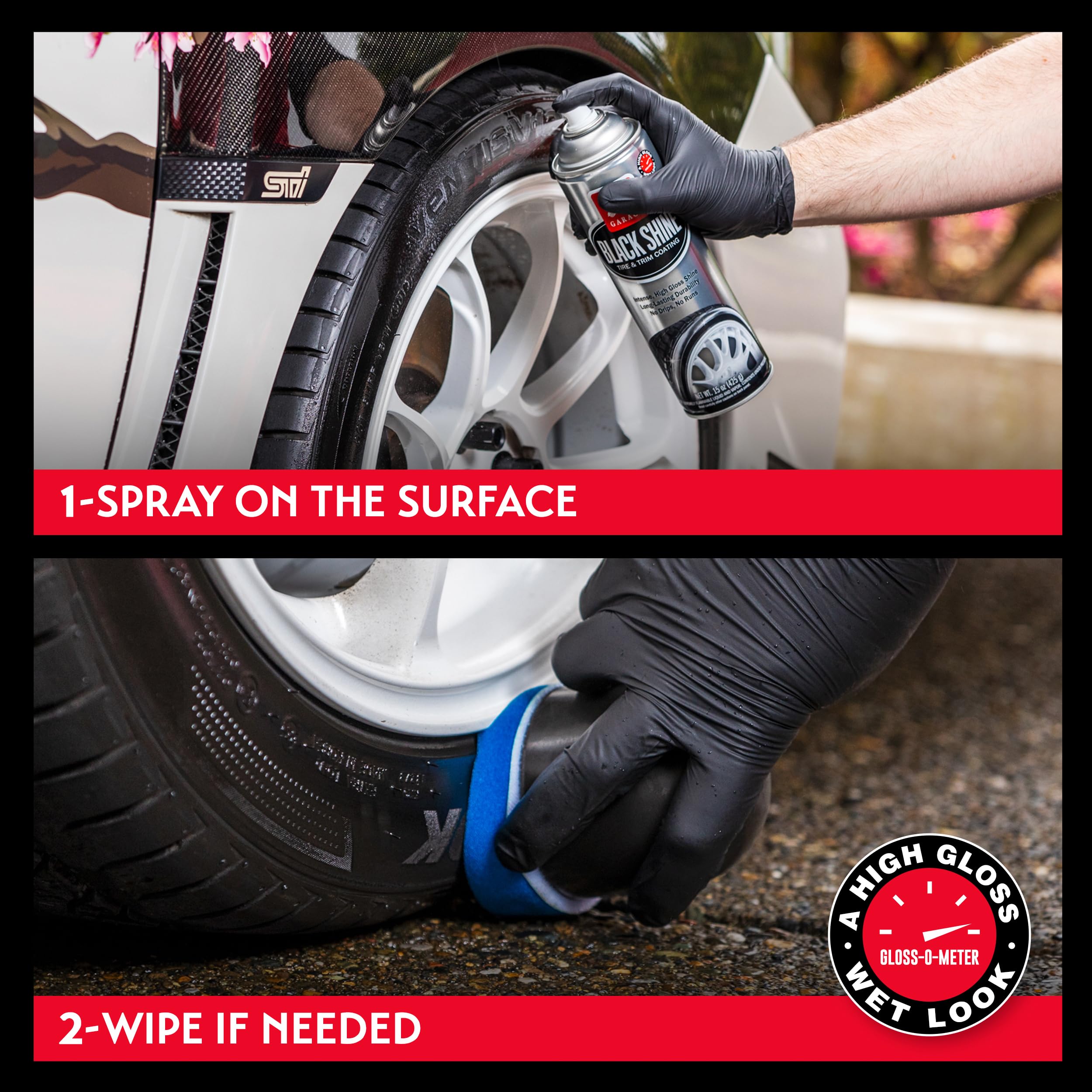 Griot's Garage Black Shine trim application deepens exterior trim with durable shine.