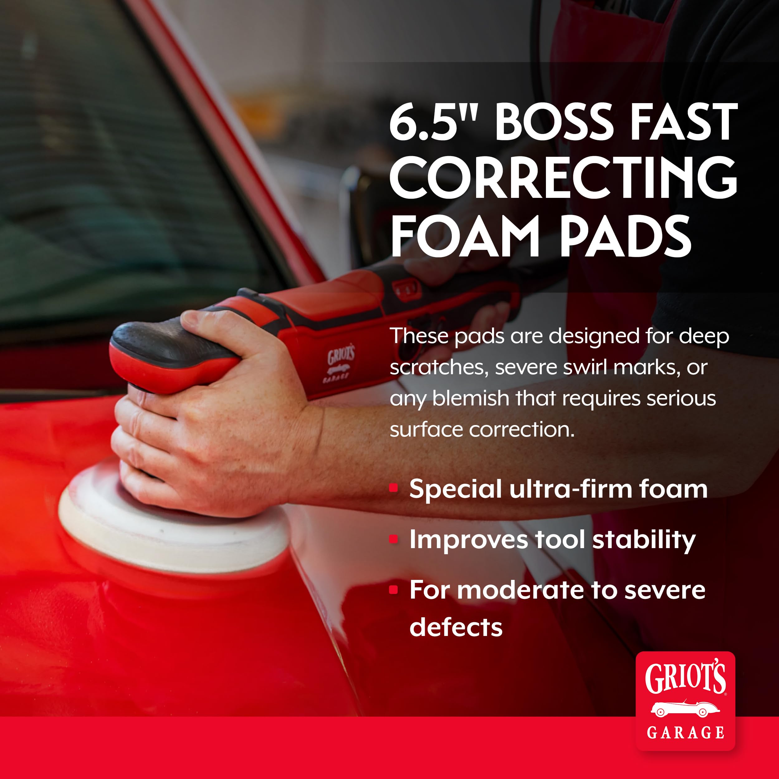 Griot's Garage BOSS pad in low-profile form for efficient correction.