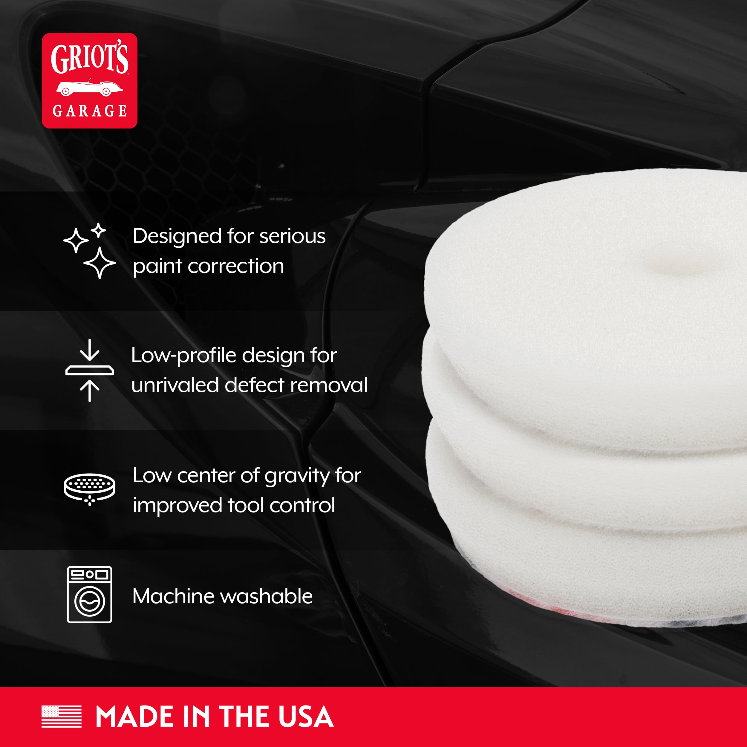 Griot's Garage BOSS foam pad lightweight design for comfortable detailing.