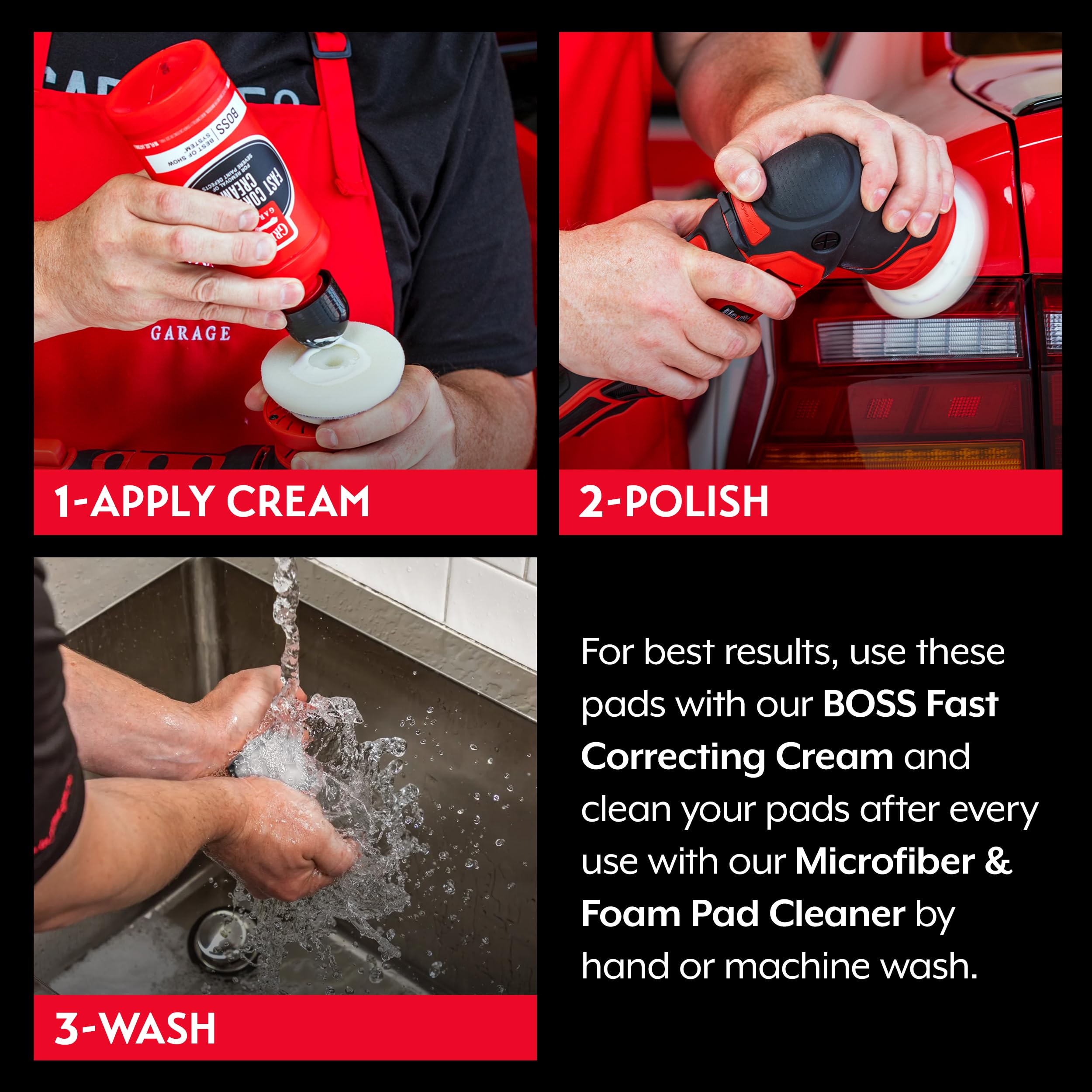 Griot's Garage BOSS pad low center of gravity improves control.