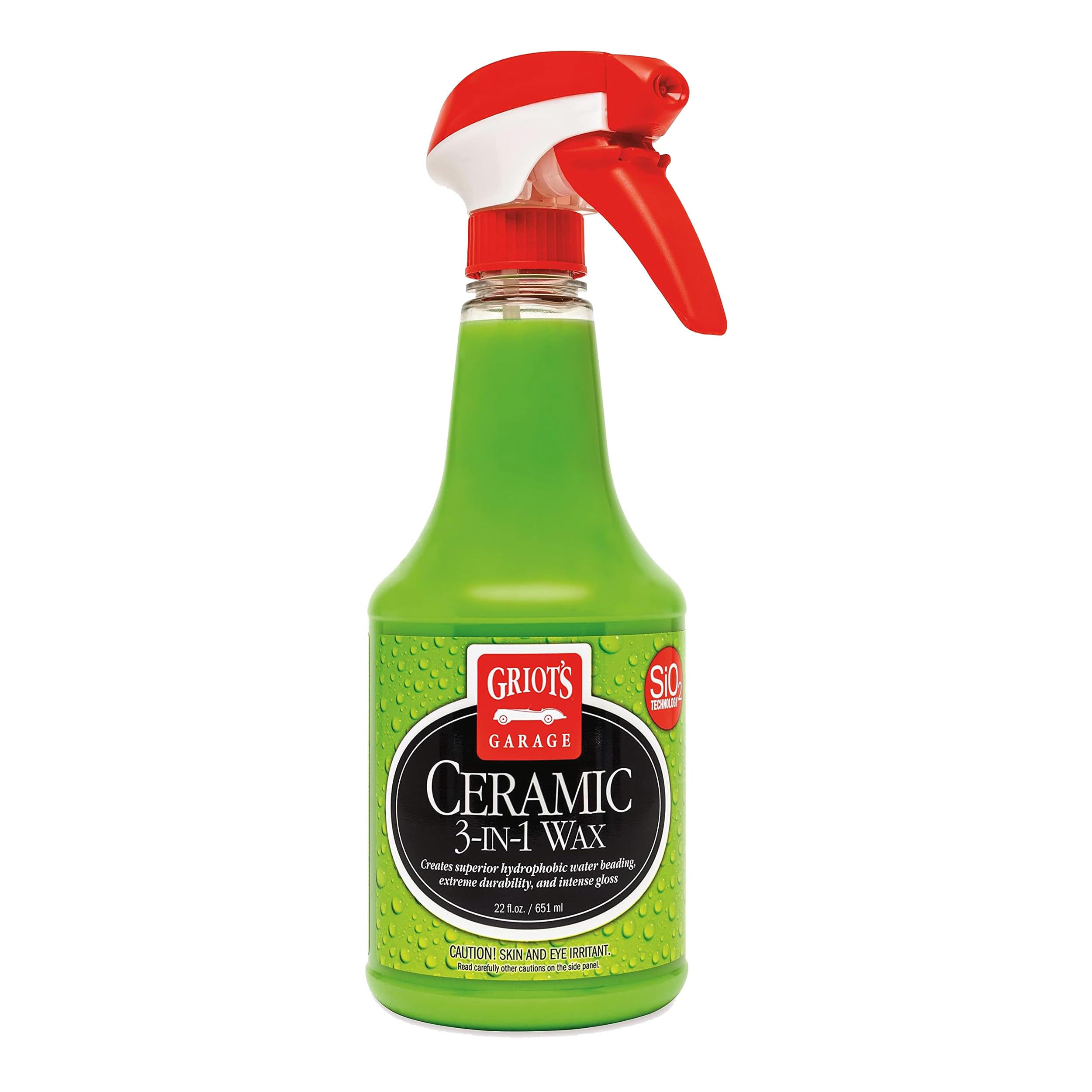 Griot's Garage Ceramic 3-in-1 Wax bottle pour demonstrates quick protection and even coverage