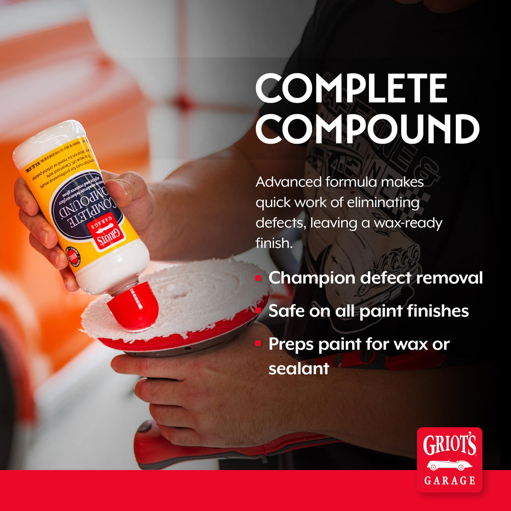 Griot's Garage Complete Compound hand-application scene for easy defect removal