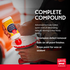 Griot's Garage Complete Compound hand-application scene for easy defect removal