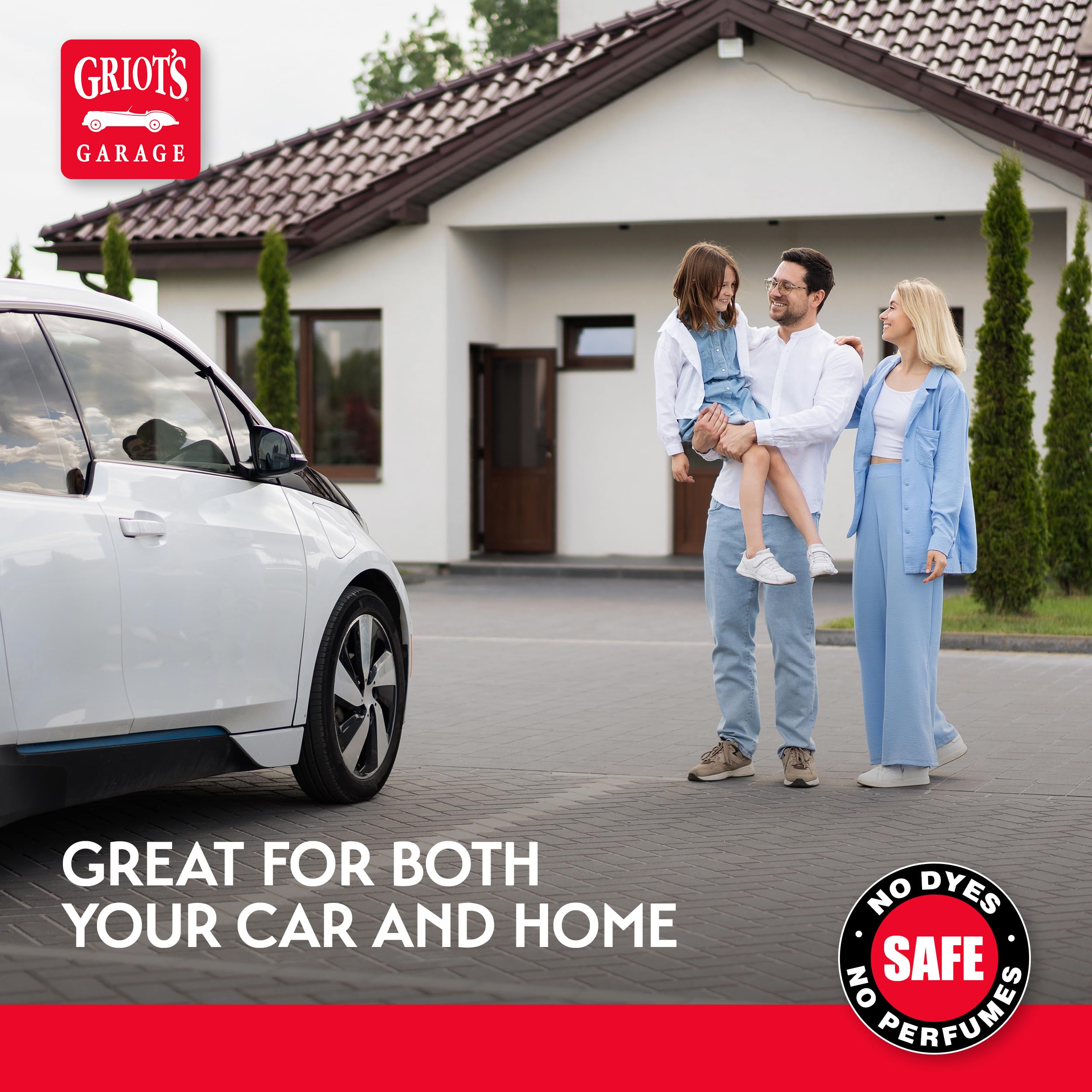 Griot's Garage interior cleaner spray on headliners for clean fabric surfaces
