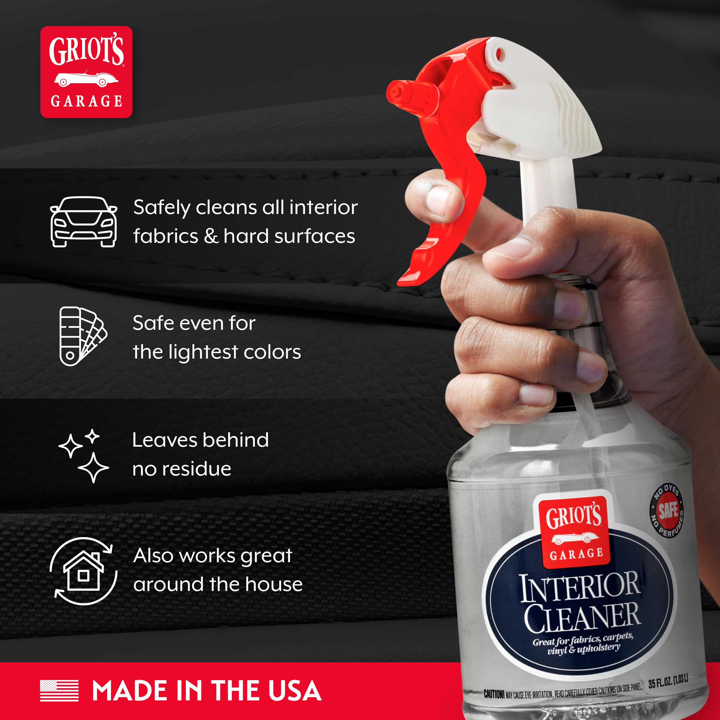 Griot's Garage vinyl dashboard cleaning for a clean, new appearance