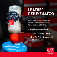 Griot's Garage Leather Rejuvenator with sponge applicator for precise restoration