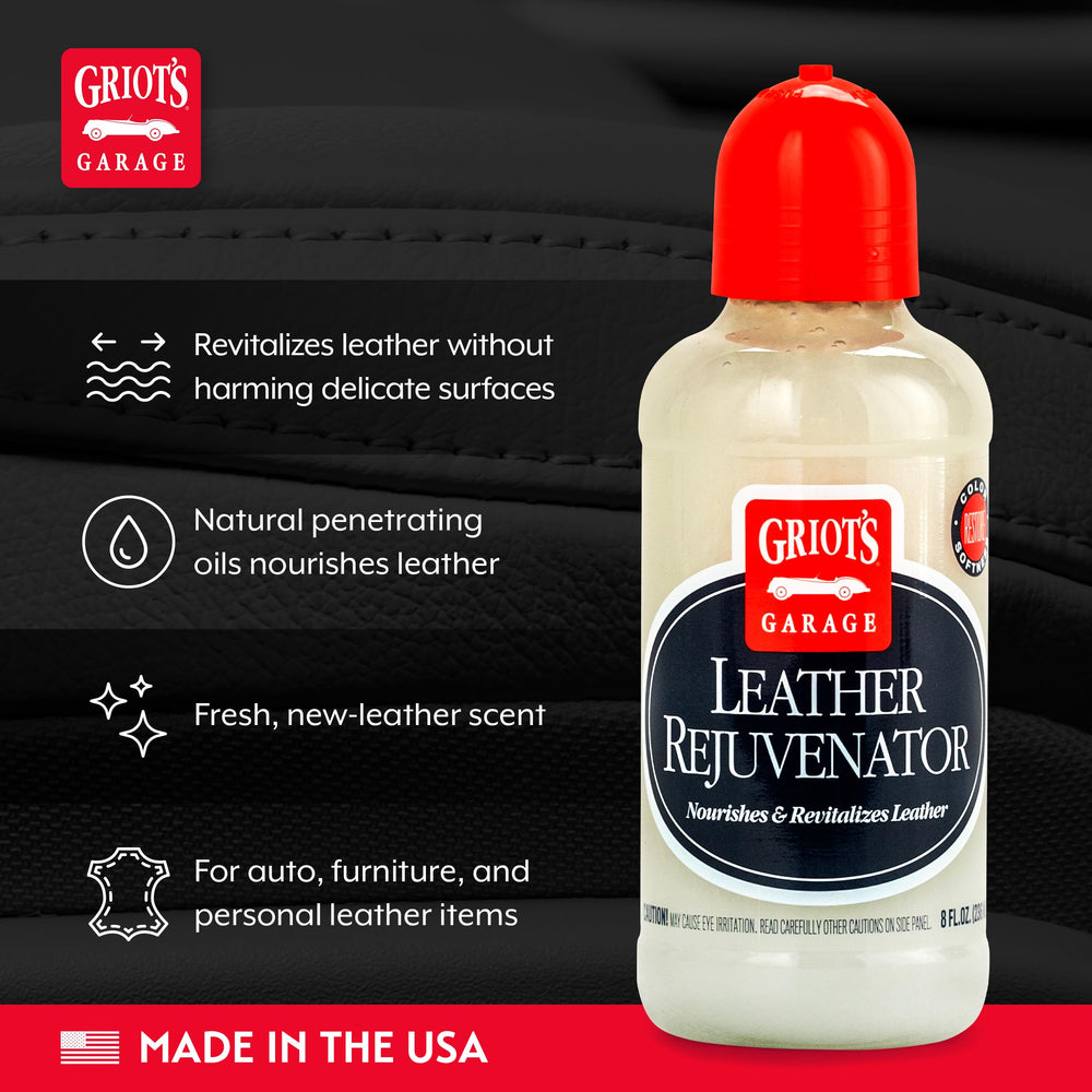 Close-up of leather softness after treatment with Griot's Garage Rejuvenator