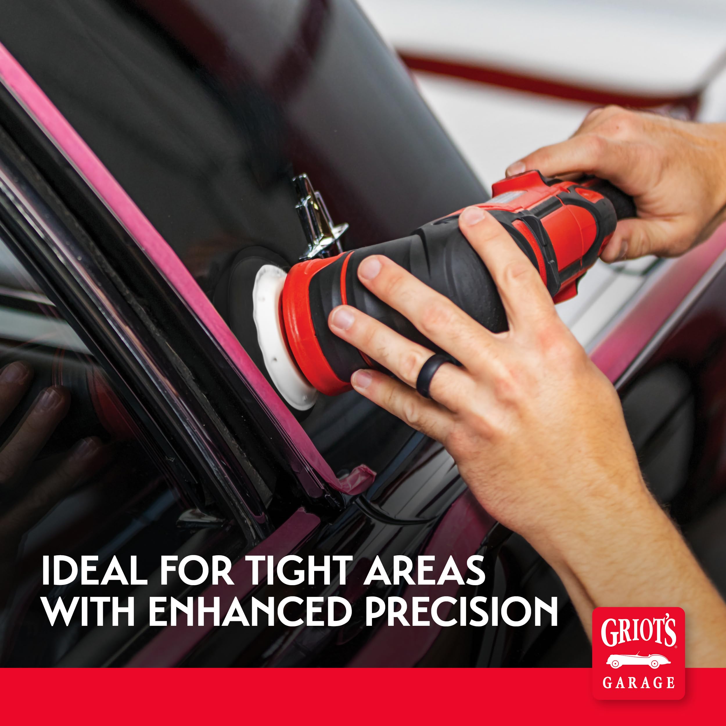 Griot's Garage foam pad features micro hook-and-loop backing for quick changes