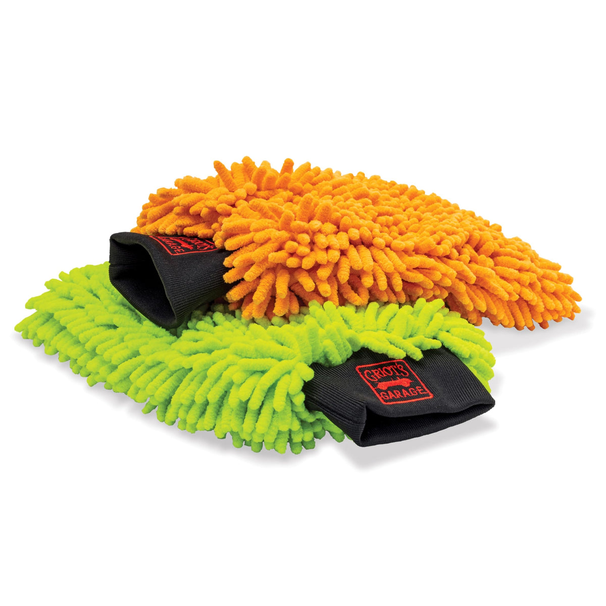 Griot's Garage microfiber wash mitt in use lifting dirt safely for scratch-free wash