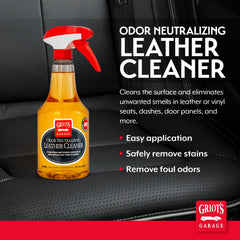 Griot's Garage odor neutralizing cleaner spray in action on interior surface