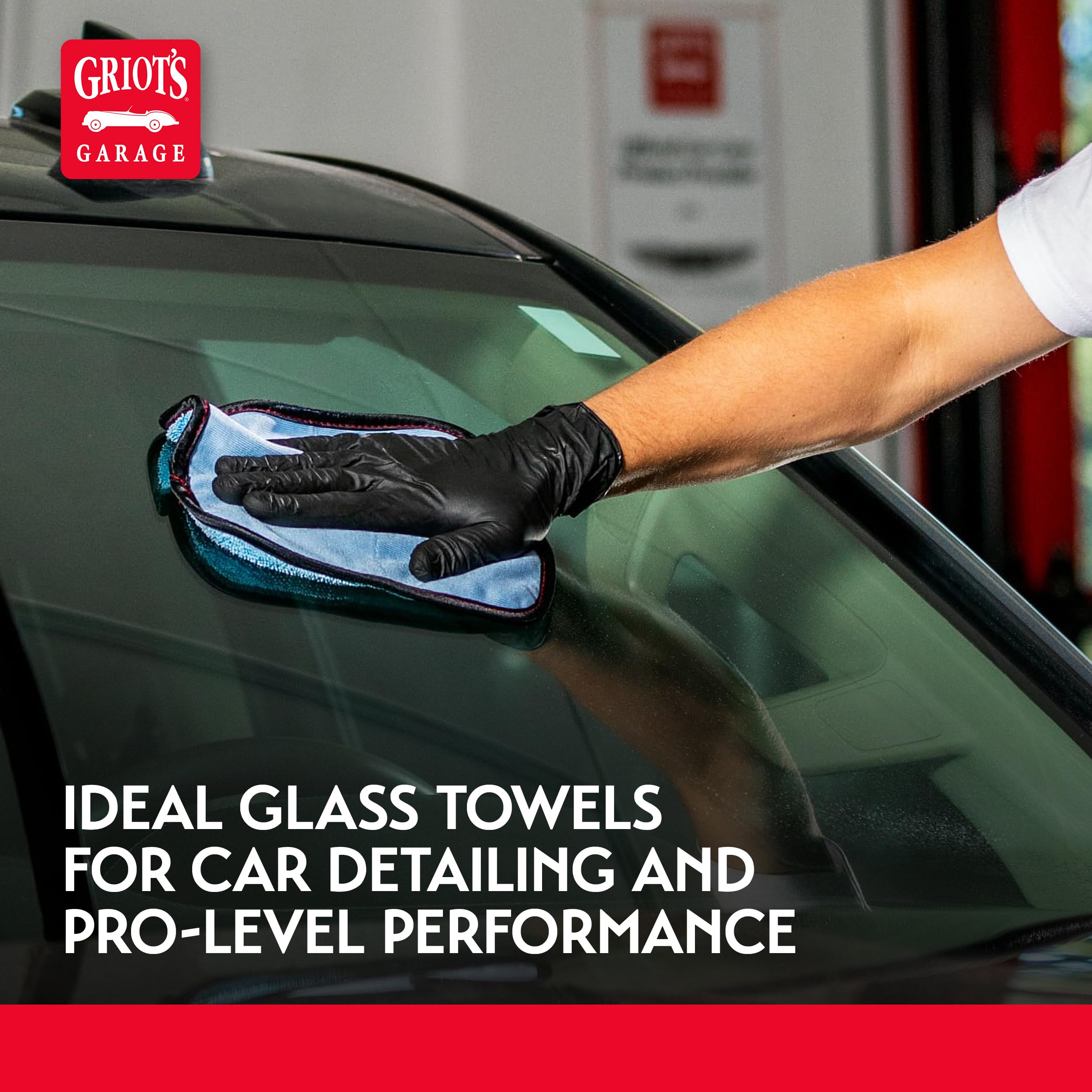 Griot's Garage PFM dual weave towels come in compact 9x9 size for detailing