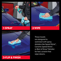 Griot's Garage PFM edgeless towel fits comfortably in hand.