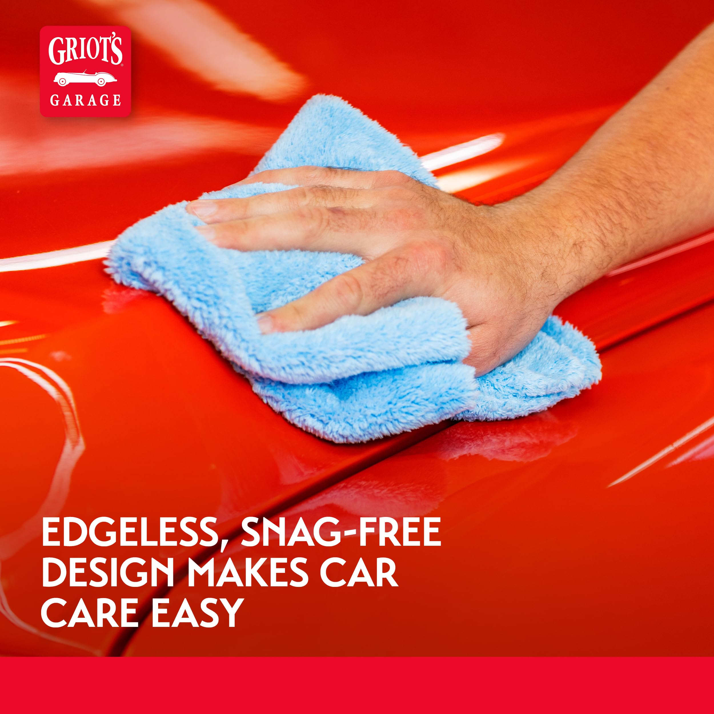 Griot's Garage quick-detailer compatible towel for efficient wipe-downs.