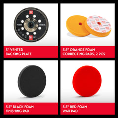 Griot's Garage red foam wax pad provides even wax application and easy removal.