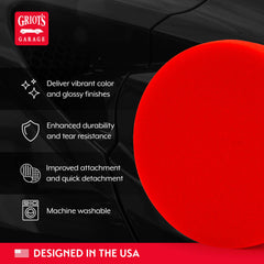 Griot's Garage pad made from open-cell foam for durable, tear-resistant use.