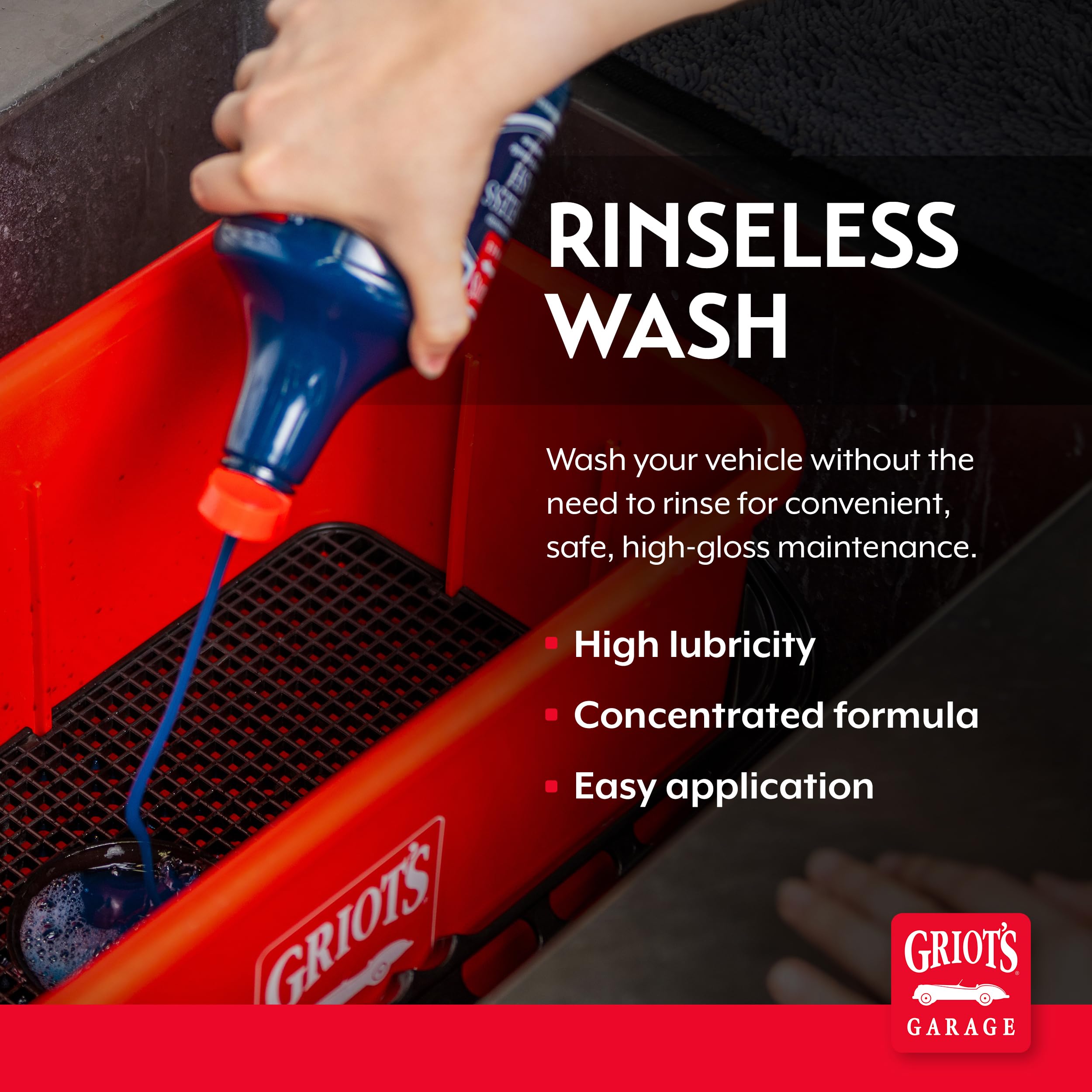 Griot's Garage Rinseless Wash microfiber towel dip for slick dirt lifting