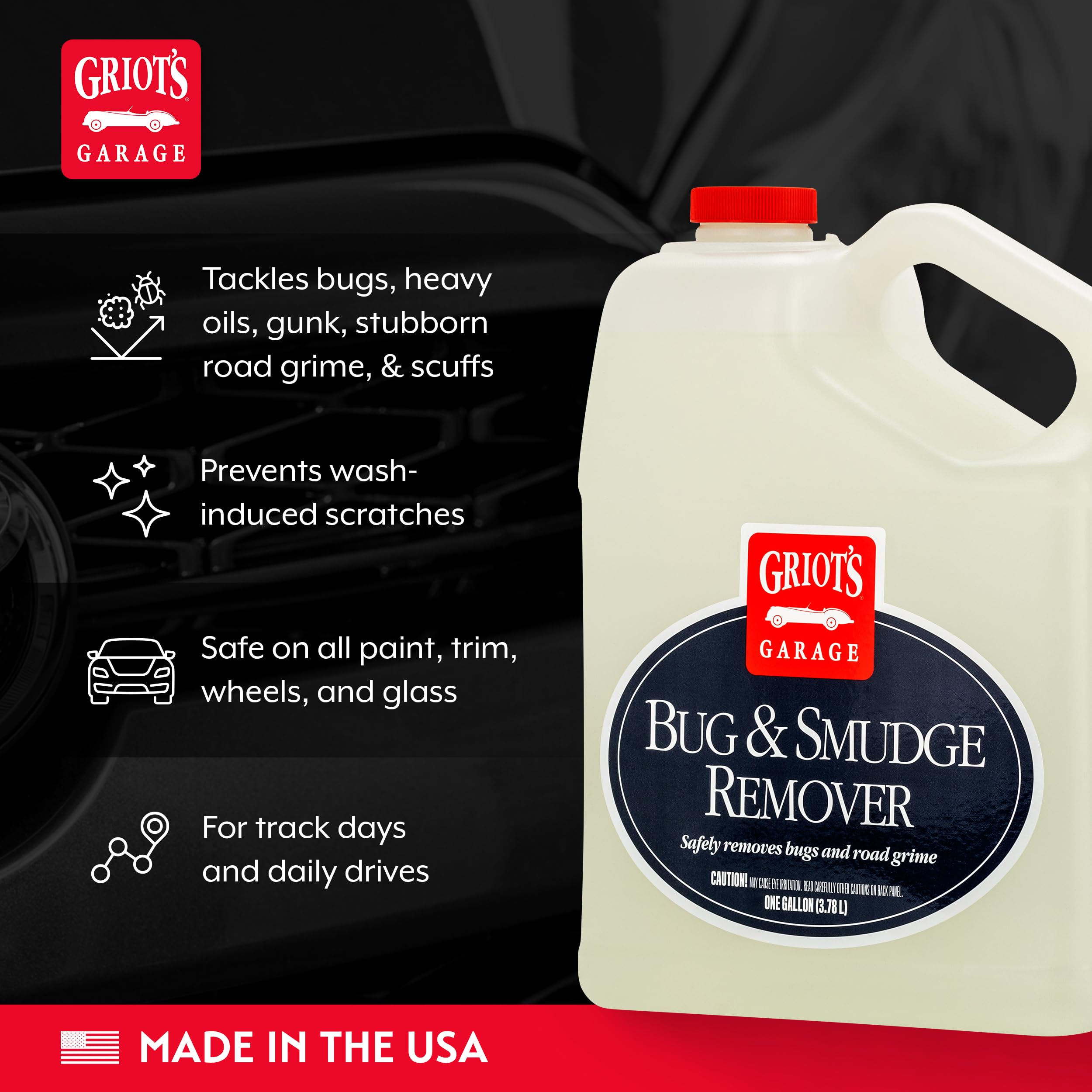 Griot's Garage Smudge Remover on paint surfaces lifting grime without scratches.