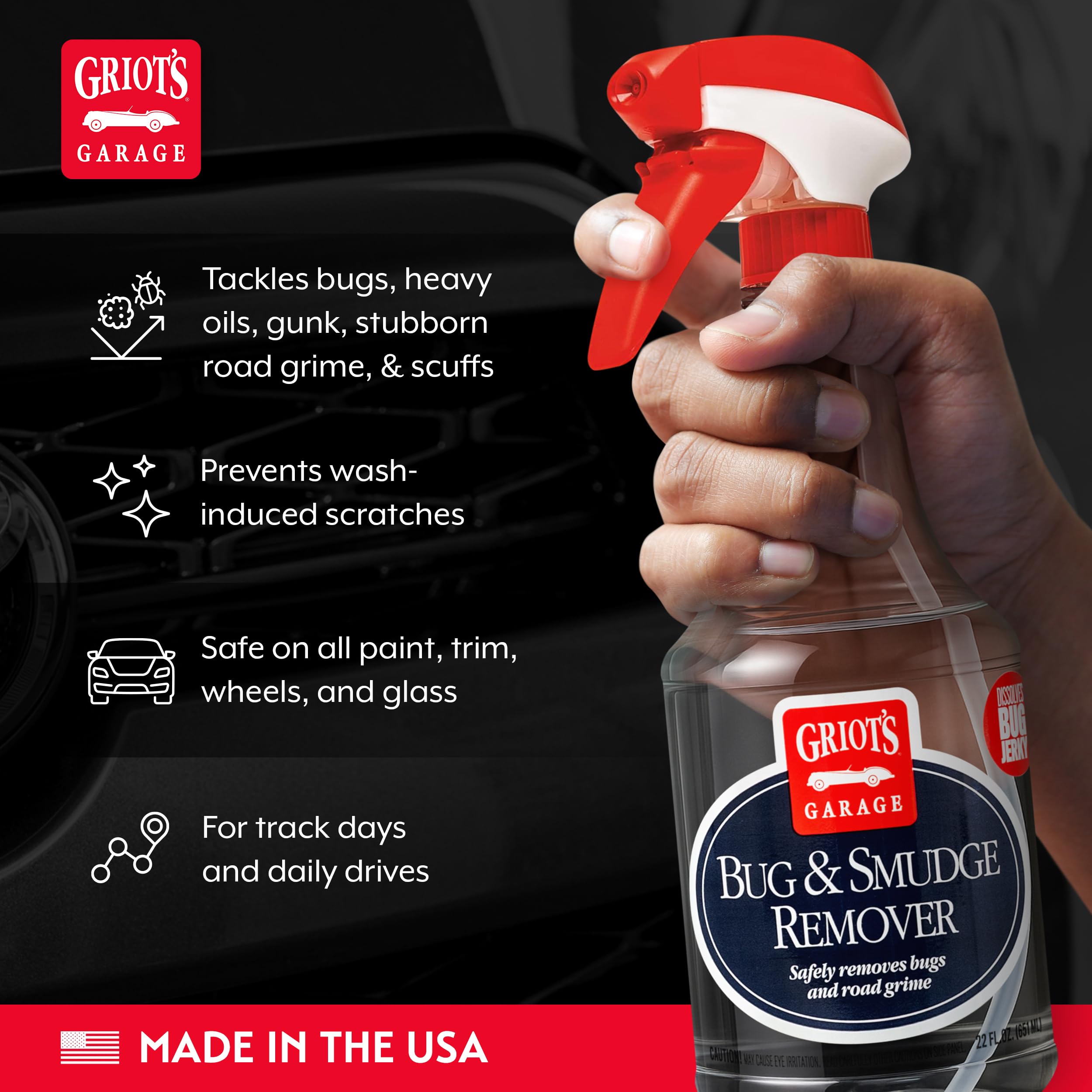 Griot's Garage Smudge Remover wheels and glass for clean, streak-free shine.