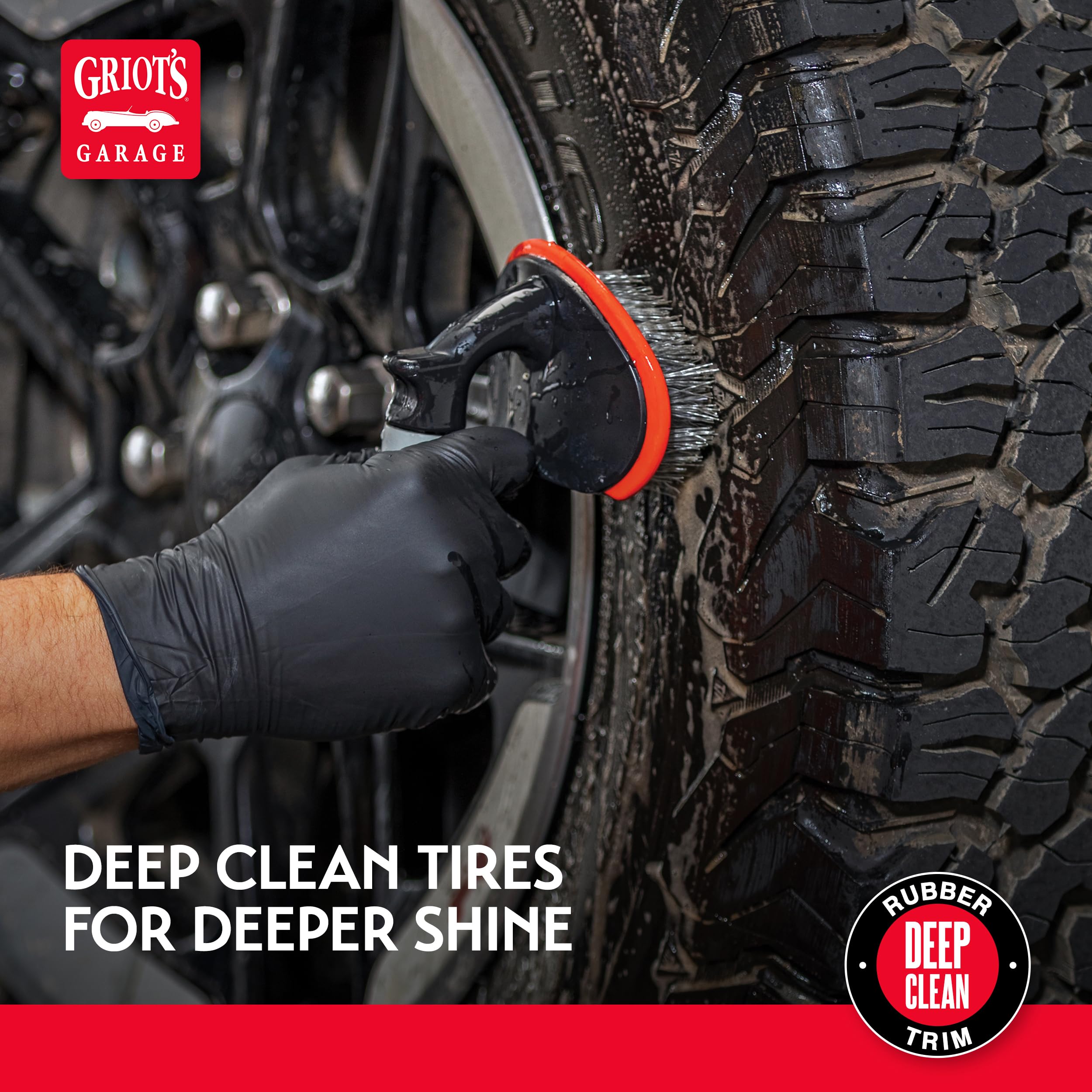 Griot's Garage Tire Cleaner on rubber trim to refresh weather seals