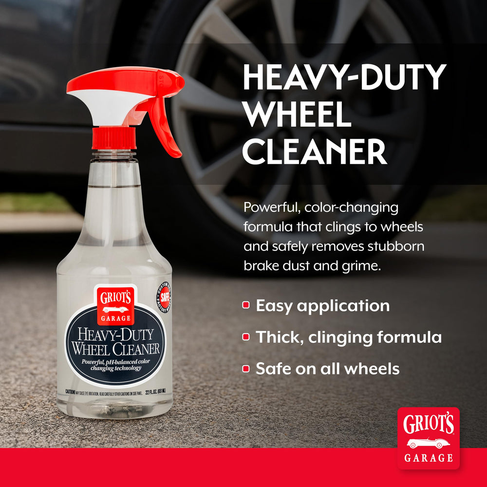 Griot's Garage Wheel Cleaner spray-action demonstrates even application on rims.