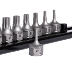 GripEdge aluminium rail on display showing second-generation design and storage efficiency.
