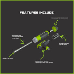 Grip Edge wing-nut driver included for quick assembly.