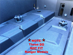 GripPRO anchors securing a cooler in the bed for stable transport.