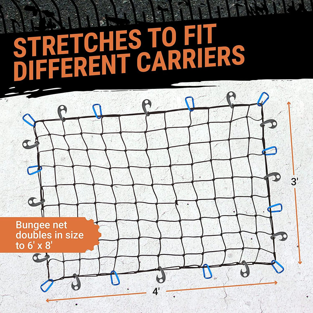 Grit Performance cargo net blue clips twelve pieces for quick, visible securing