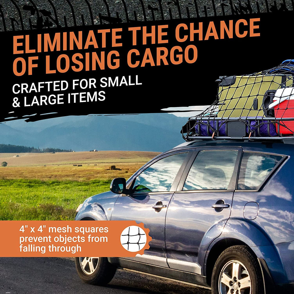 Grit Performance heavy-duty cargo net 4x6 mesh restraining items