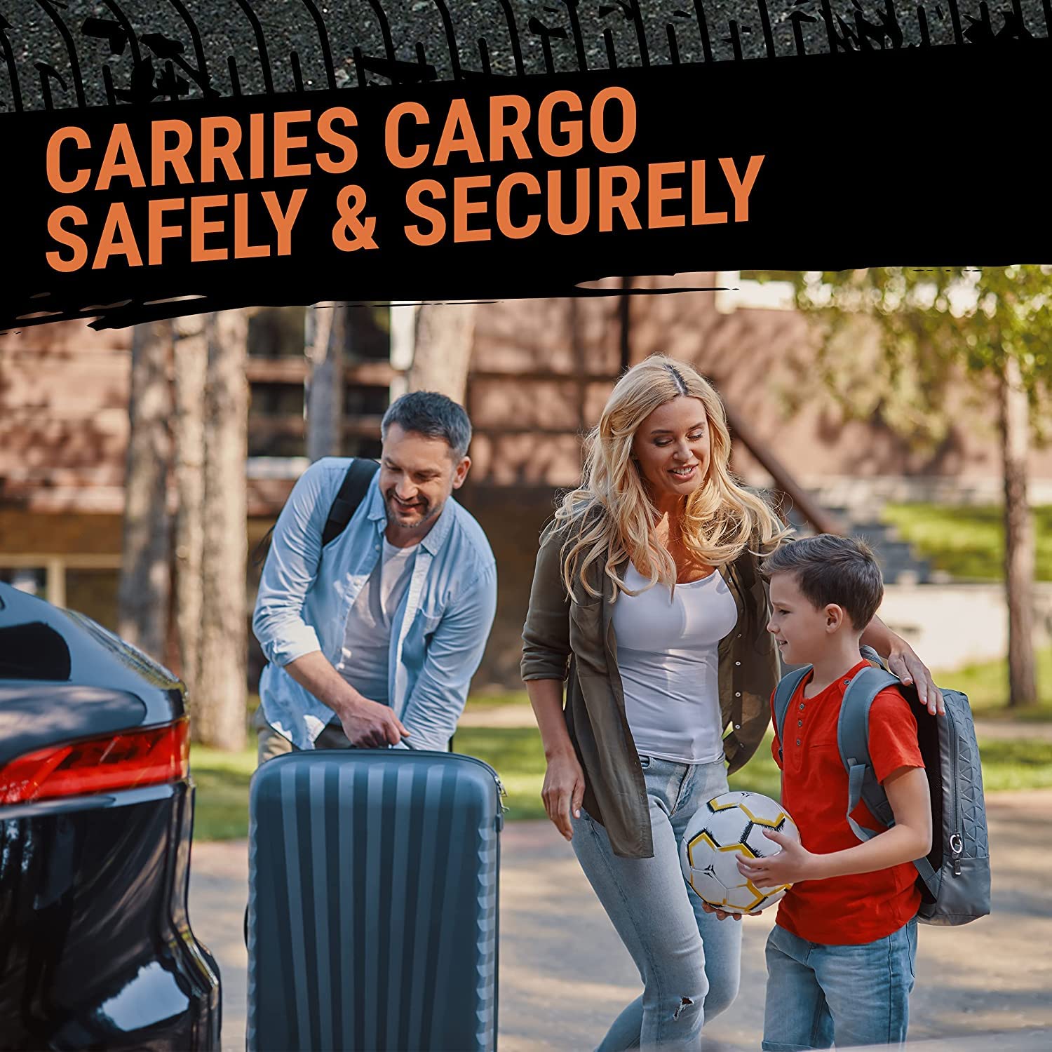 Grit Performance roof rack cargo net designed for versatile load containment