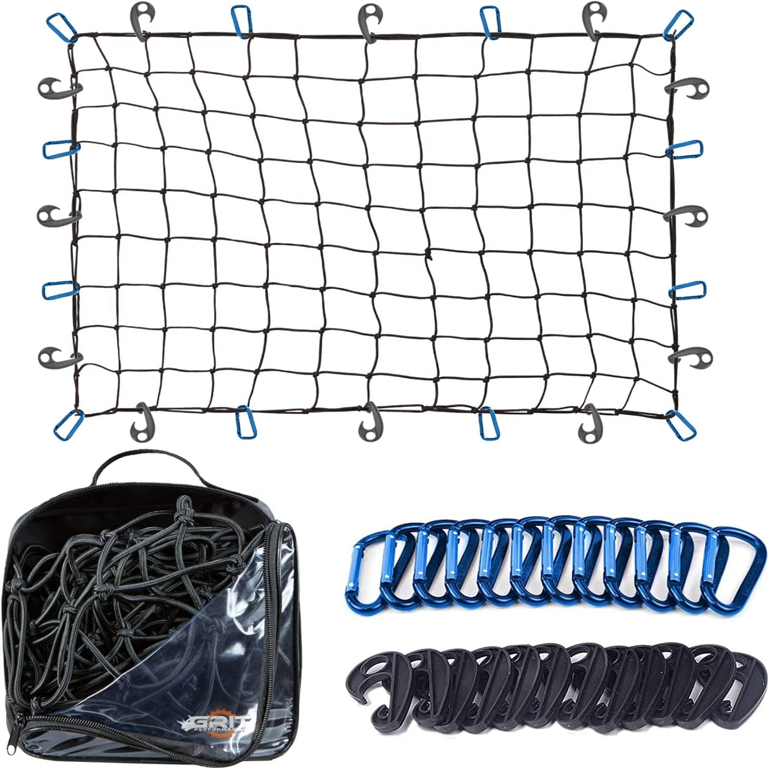 Grit Performance truck bed cargo net 3x4 full size keeps cargo secure during transit